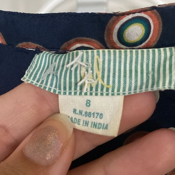 LIL anthropologie “bullseye dress” 100% silk size 8 / medium - Picture 3 of 5